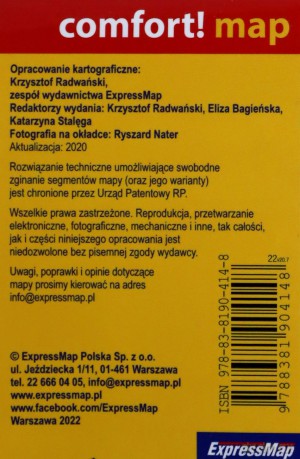 Bieszczady laminowana mapa turystyczna mini 1:200 000