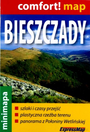 Bieszczady laminowana mapa turystyczna mini 1:200 000
