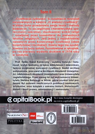 Cywilizacja żydowska (Tom 2) - Feliks Koneczny [KSIĄŻKA]