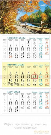 Kalendarz 2023 trójdzielny Jesień [KALENDARZ]