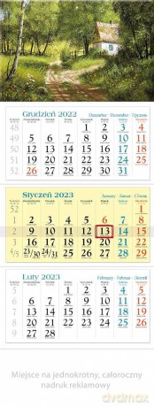 Kalendarz 2023 trójdzielny Malarstwo [KALENDARZ]