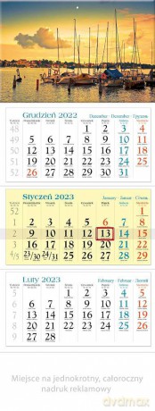 Kalendarz 2023 trójdzielny Mazury [KALENDARZ]