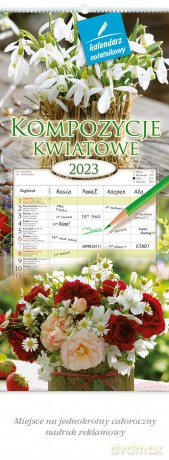 Kalendarz 2023 WN02 Kompozycje kwiatowe notatnikowy [KALENDARZ]