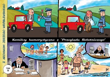 Z archiwum Jerzego Wróblewskiego 18 Komiksy humorystyczne z Przeglądu Robotniczego - Jerzy Wróblewski [KSIĄŻKA]