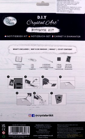 Craft Buddy Crystal Art Lwy i sawanna notes, Zestaw kreatywny