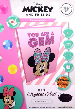 Craft Buddy Crystal Art Myszka Minnie notes, Zestaw kreatywny