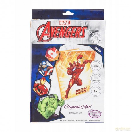 Craft Buddy Crystal Art. Avengers Ironman notes, Zestaw kreatywny