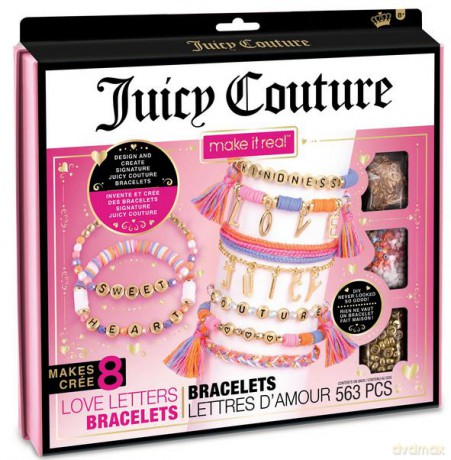 MAKE IT REAL Zestaw do tworzenia bransoletek Juicy Couture Love Letters, Zabawka kreatywna