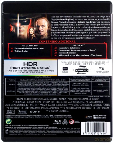 Maska Zorro [Blu-Ray 4K]+[Blu-Ray]