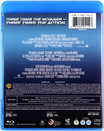 Bullitt / The Getaway / The Cincinnati Kid (Ucieczka gangstera) [3xBlu-Ray]