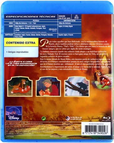 The Fox and the Hound (Lis i pies) (Disney) [Blu-Ray]