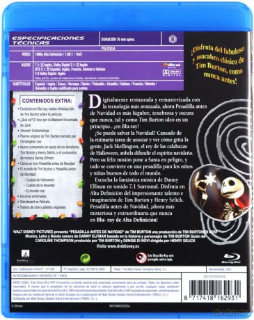The Nightmare Before Christmas (Miasteczko Halloween) (Disney) [Blu-Ray]