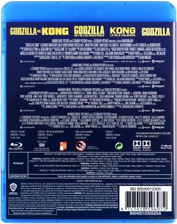 Godzilla / Kong Pack: Godzilla vs Kong / Godzilla: King of the Monsters /  Kong: Skull Island / Godzilla [4xBlu-Ray]
