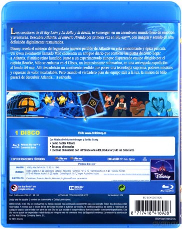 Atlantis: The Lost Empire (Atlantyda - Zaginiony ląd) (Disney) [Blu-Ray]