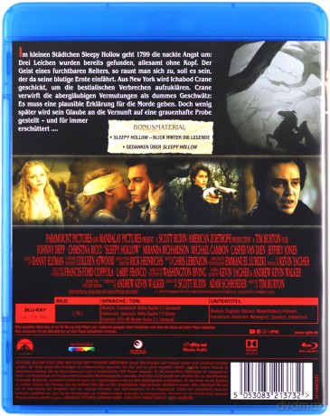 Sleepy Hollow (Jeździec bez głowy) [Blu-Ray]