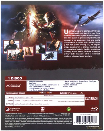 Captain America: Civil War (Kapitan Ameryka: Wojna bohaterów) [Blu-Ray]