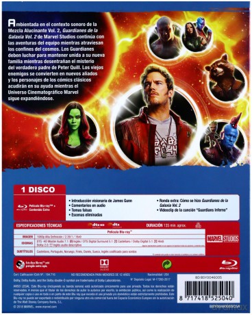 Guardians of the Galaxy Vol. 2 (Strażnicy Galaktyki vol. 2) [Blu-Ray]