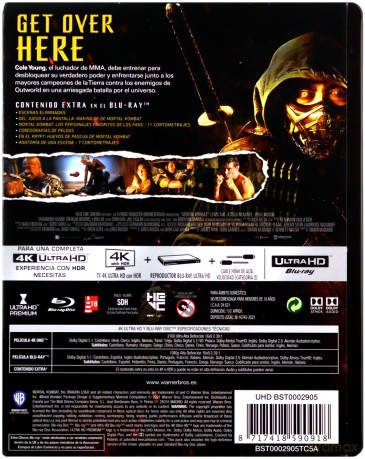 Mortal Kombat (steelbook) [Blu-Ray 4K]+[Blu-Ray]