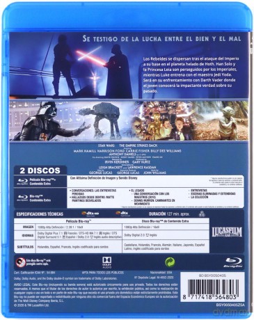 The Empire Strikes Back (Gwiezdne wojny: Część V - Imperium kontratakuje) [2xBlu-Ray]