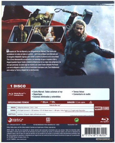 Thor: The Dark World (Thor: Mroczny świat) [Blu-Ray]