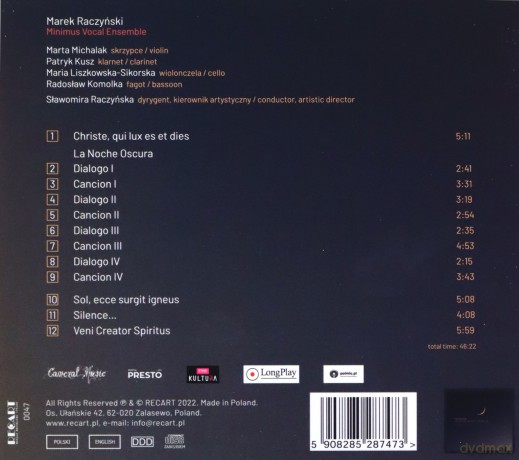 Zespół Wokalny Minimus - Marek Raczyński: Vespere, nox et aurora [CD]