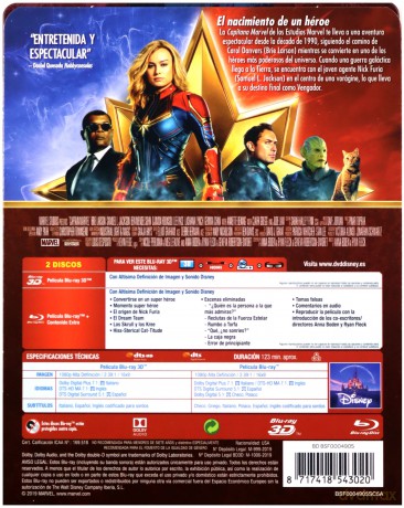 Captain Marvel (Kapitan Marvel) (steelbook) [Blu-Ray 3D]+[Blu-Ray]