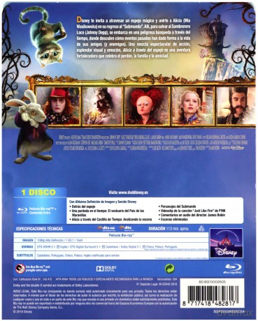 Alicja po drugiej stronie lustra (Disney) (steelbook) [Blu-Ray]