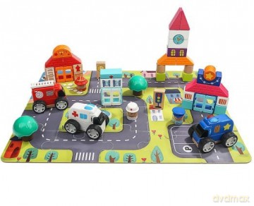 Klocki i puzzle - Moje pierwsze miast Top Bright [KLOCKI]