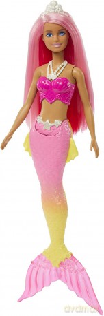 Lalka Barbie Dreamtopia Syrenka Różowo-żółty ogon