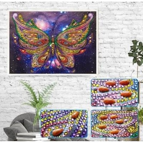 Mandala 7D - Motyl królewski nocą