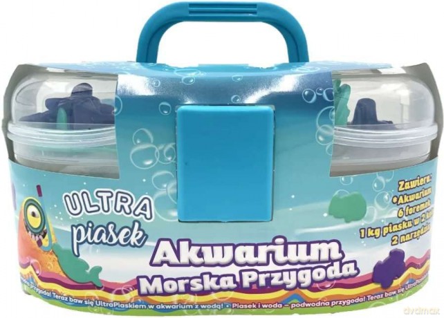 Ultra Piasek - walizka MORSKIE ŻYCIE 6 foremek + 2 narzędzia