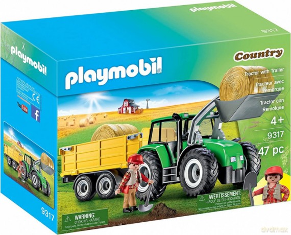 PLAYMOBIL Zestaw figurek Country 9317 Traktor z przyczepą