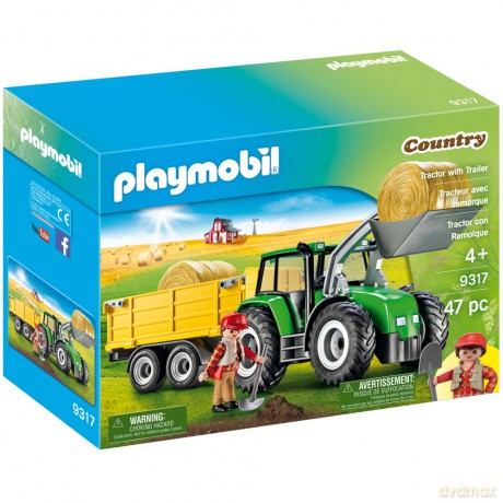 PLAYMOBIL Zestaw figurek Country 9317 Traktor z przyczepą