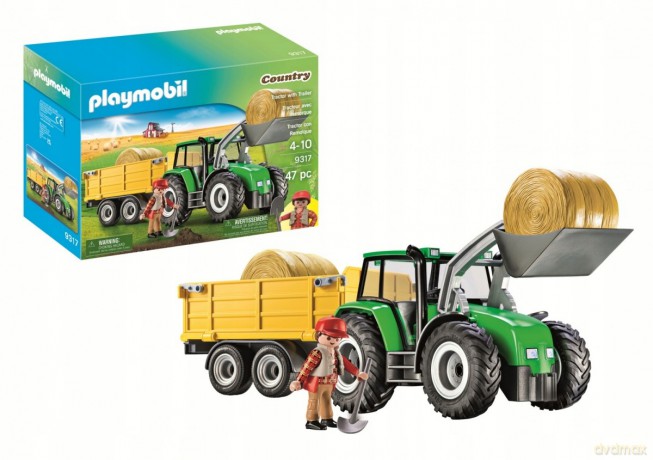 PLAYMOBIL Zestaw figurek Country 9317 Traktor z przyczepą
