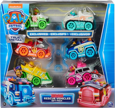 Zestaw Prezentowy Psi Patrol Die-Cast Neon