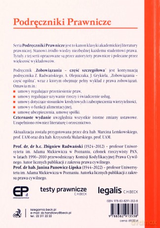 Zobowiązania - część szczegółowa wyd.14/2022 [KSIĄŻKA]
