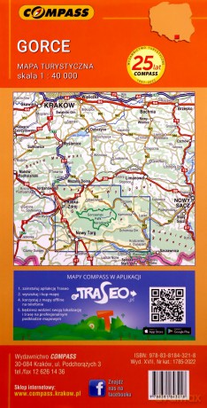 Gorce Mapa laminowana wodoodporna [KSIĄŻKA]