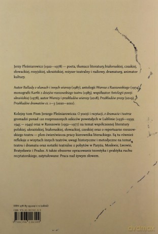 Jerzy Pleśniarowicz O poezji i recytacji O dramacie i teatrze - Jerzy Pleśniarowicz [KSIĄŻKA]