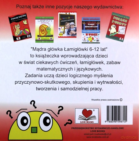 Mądra główka Łamigłówki - Agnieszka Wileńska [KSIĄŻKA]