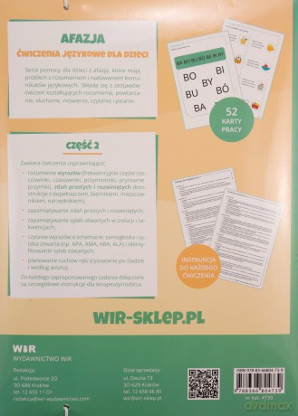 Afazja ćwiczenia językowe dla dzieci część 2 - Zdzisława Orłowska-Popek, Marzena Błasiak-Tytuła [KSIĄŻKA]