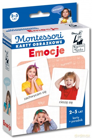 Emocje. Montessori. Karty obrazkowe (2-5 lat). Kapitan Nauka - Katarzyna Dołhun [KSIĄŻKA]