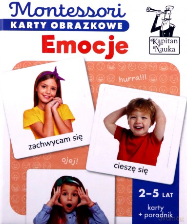 Emocje. Montessori. Karty obrazkowe (2-5 lat). Kapitan Nauka - Katarzyna Dołhun [KSIĄŻKA]