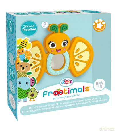 Gryzak silikonowy Frootimals orangiefly [GRA]