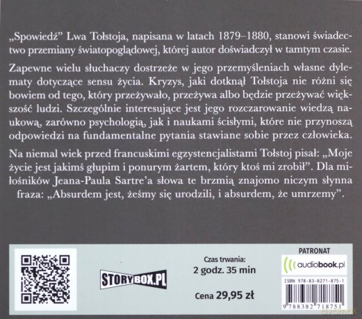 Spowiedź. Rozważania o sensie życia - Lew Tołstoj [AUDIOBOOK]
