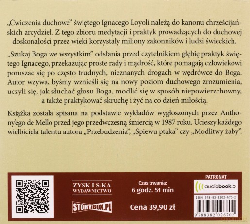 Szukaj Boga we wszystkim. Rozważania nad ćwiczeniami duchowymi świętego Ignacego Loyoli - Anthony de Mello [AUDIOBOOK]