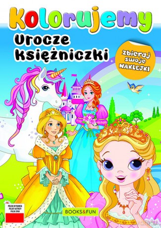 Urocze księżniczki. Kolorujemy [KSIĄŻKA]