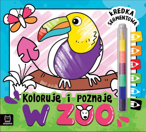 W zoo. Kredka segmentowa. Koloruję i poznaję [KSIĄŻKA]