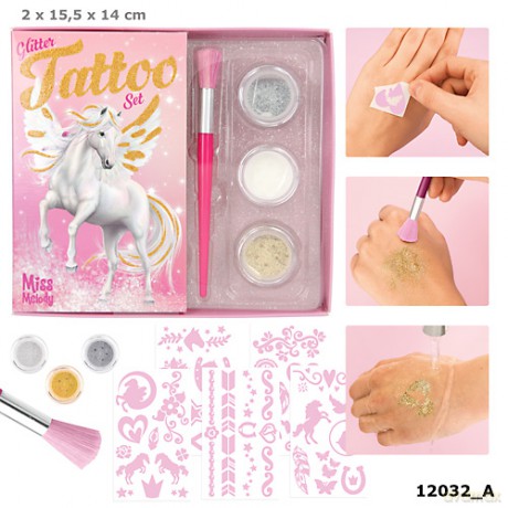 Zestaw brokatowych tatuaży Miss Melody 12032A