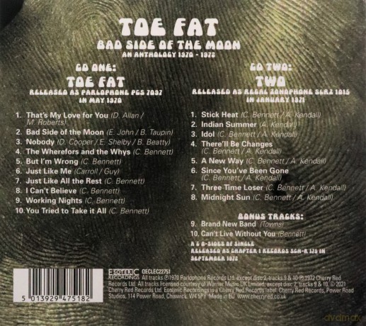Toe Fat: Bad Side Of The Moon: An Anthology 19701972 (Remastered) [2CD]