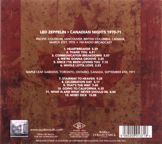 Led Zeppelin: Canadian Nights - Live In Canada 1970-71 [CD]